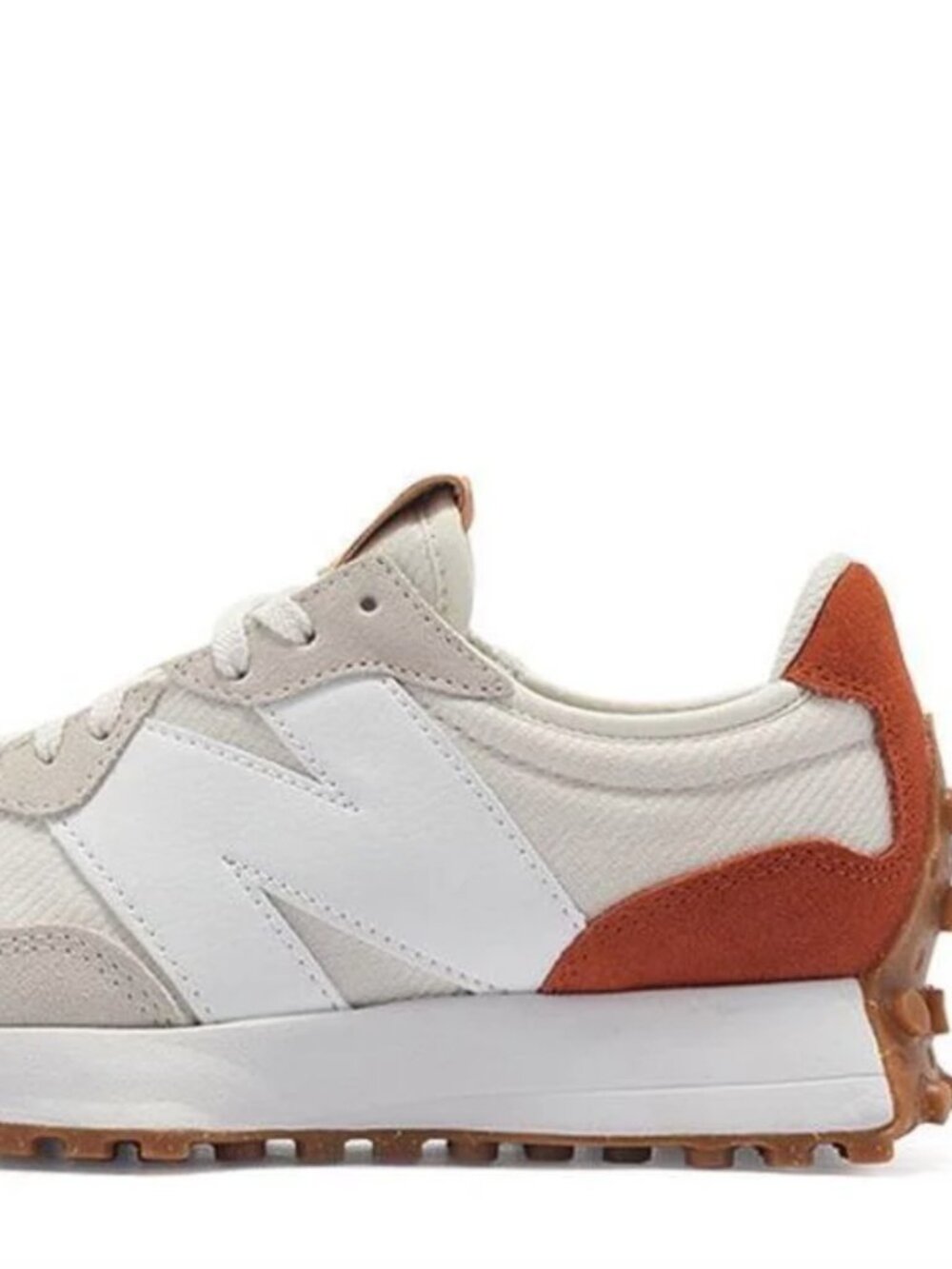 NEW BALANCE 327 Suede And Mesh Sneakers Color Sea Salt Rust Womens 7.5US NWT - Picture 9 of 11